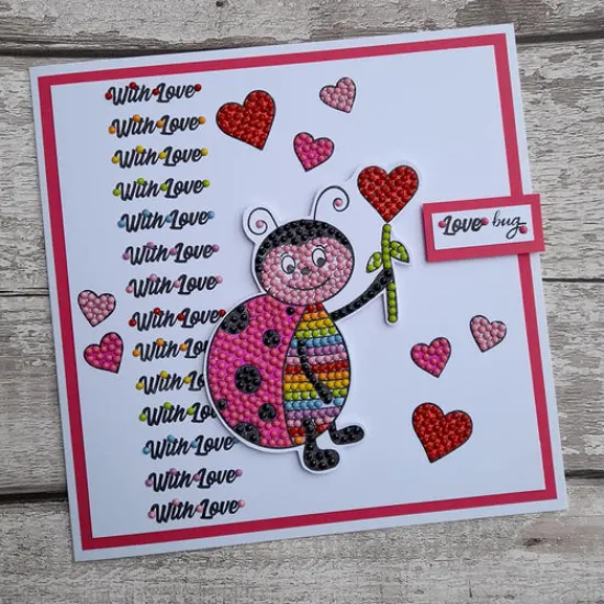 Craft Buddy Love Bug Ladybird Crystal Art A6 Stamp Set Online