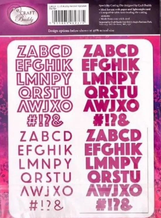 Craft Buddy Nested Alphabet Die Set Sale