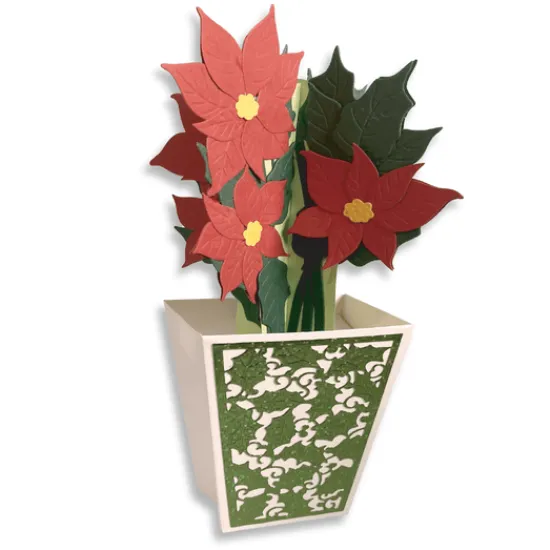 Craft Buddy “Poinsettia” Beautiful Bouquet 3D Gift Card Die Set Outlet