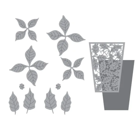 Craft Buddy “Poinsettia” Beautiful Bouquet 3D Gift Card Die Set Outlet