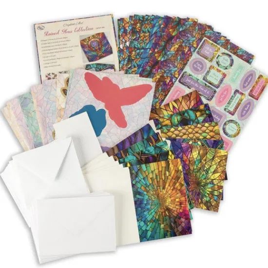 Craft Buddy Stained Glass Papercrafting Kit - 30x Cards Clearance