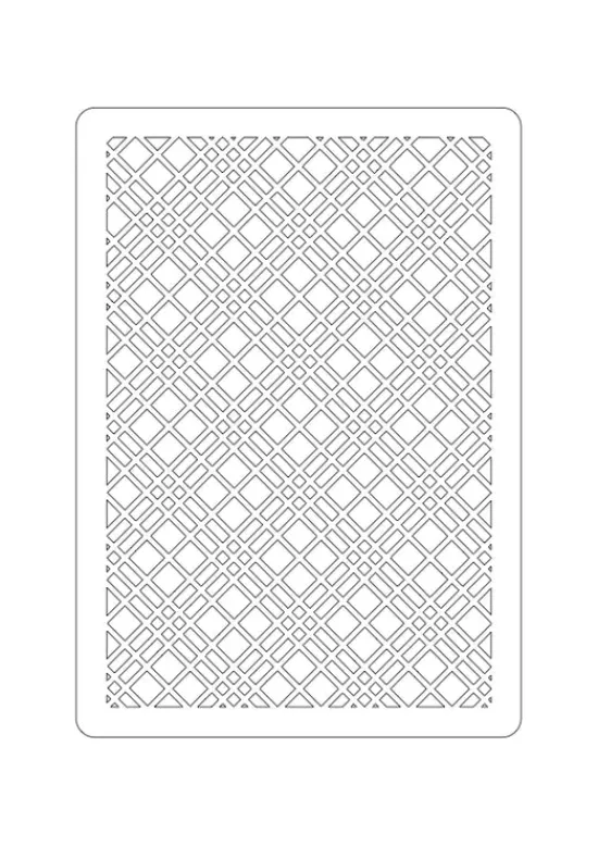 Craft Buddy Tartan Check Stencil A5 Premium Mixed Media Stencil Best