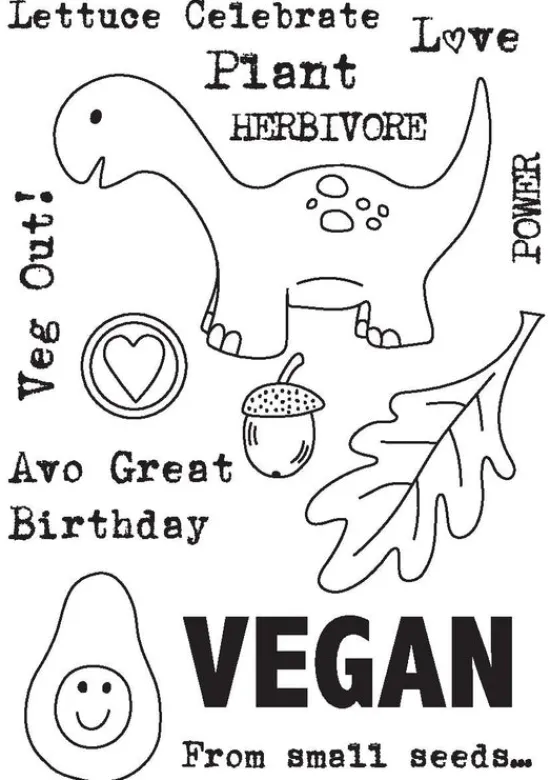 Craft Buddy Vegan Vibes A5 Stamp Set Clearance