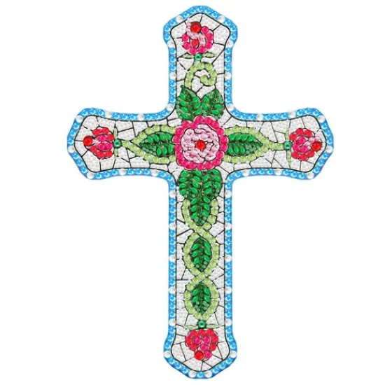 Craft Buddy "Cross" Crystal Art Wooden Hanging Decoration Fashion