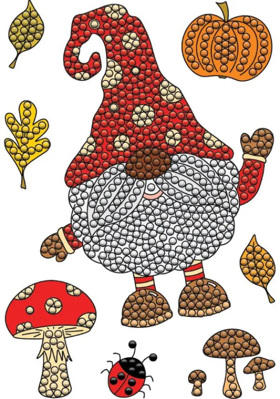 Craft Buddy Crystal Art A6 Stamp Set - Autumn Harvest Gnome Hot