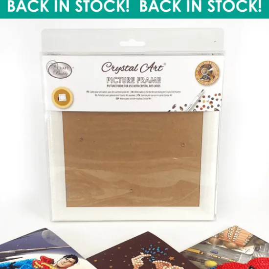 Craft Buddy Crystal Art Card Frame - White Fashion