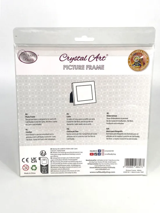 Craft Buddy Crystal Art Card Frame - White Fashion