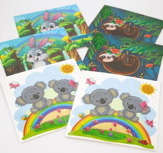 Craft Buddy Crystal Art Cards ft. Popular Kids Designs Set of 6 Best