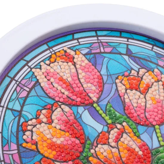 Craft Buddy Crystal Art Round White Framed Pictures - Set of 3 Sale