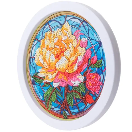 Craft Buddy Crystal Art Round White Framed Pictures - Set of 3 Sale