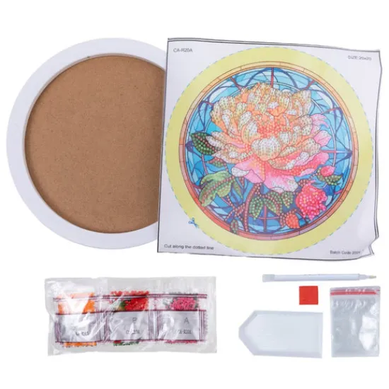 Craft Buddy Crystal Art Round White Framed Pictures - Set of 3 Sale