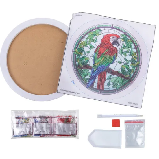Craft Buddy Crystal Art Round White Framed Pictures - Set of 3 Sale