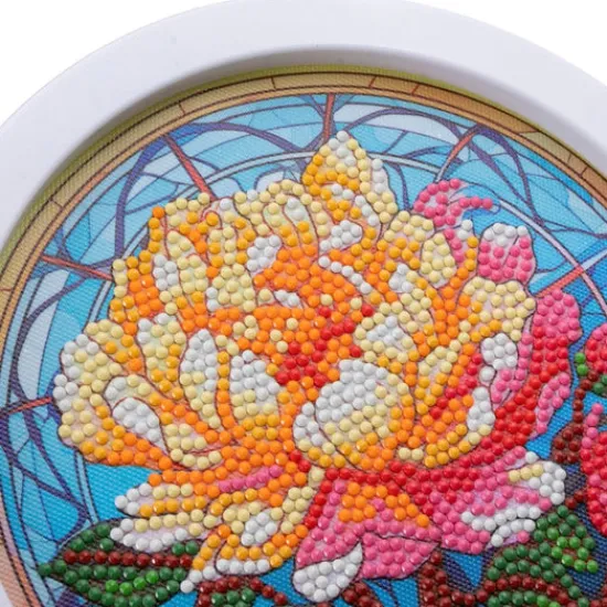 Craft Buddy Crystal Art Round White Framed Pictures - Set of 3 Sale