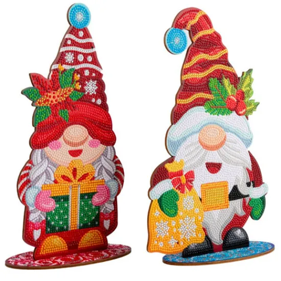 Craft Buddy Crystal Art XL Buddies "Gnomes - Christmas" Set of 2 Clearance