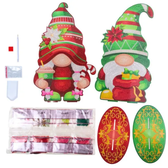 Craft Buddy Crystal Art  XXL Buddies “Christmas Gnomes" Set of 2 Sale