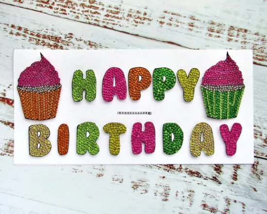 Craft Buddy Cute Cupcakes A6 Crystal Art Stamp Set Discount