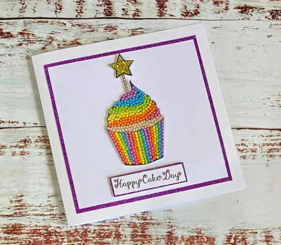 Craft Buddy Cute Cupcakes A6 Crystal Art Stamp Set Discount