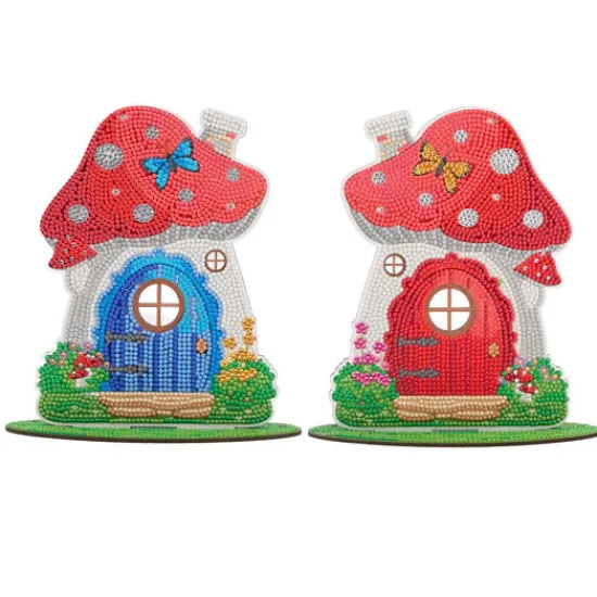 Craft Buddy "Cute Toadstools" Crystal Art Wooden Decoration Fashion
