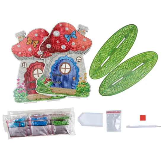 Craft Buddy "Cute Toadstools" Crystal Art Wooden Decoration Fashion
