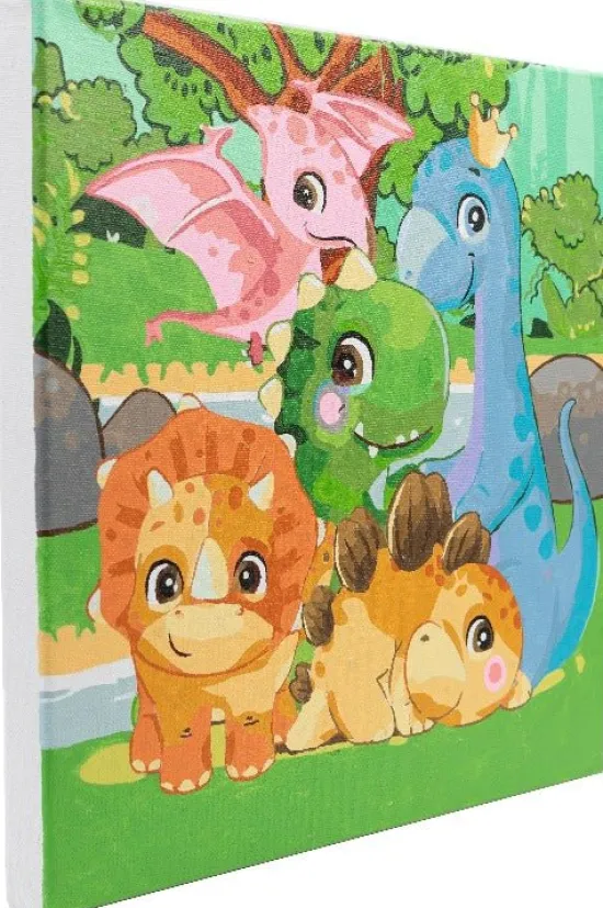 Craft Buddy "Dinosaur Family" Paint By Numb3rs 30x30cm Kit Discount