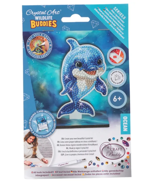 Craft Buddy Dolphin Crystal Art Wildlife Buddies Clearance