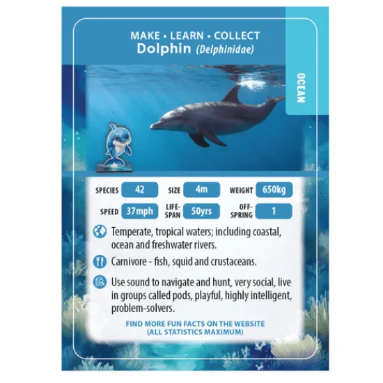 Craft Buddy Dolphin Crystal Art Wildlife Buddies Clearance