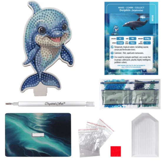 Craft Buddy Dolphin Crystal Art Wildlife Buddies Clearance