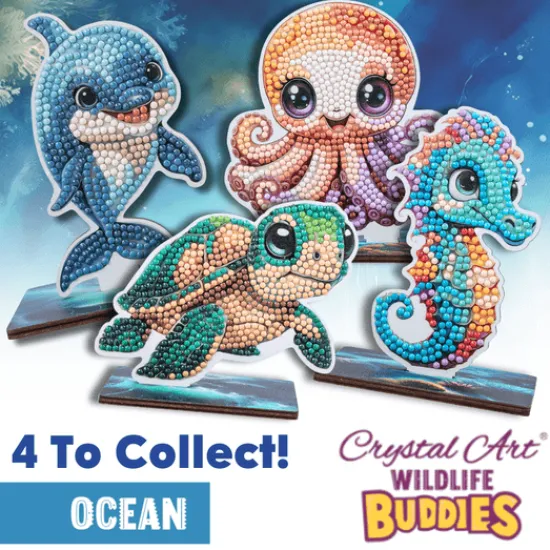 Craft Buddy Dolphin Crystal Art Wildlife Buddies Clearance