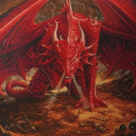 Craft Buddy "Dragons Lair" Crystal Art Canvas Kit by Anne Stokes 70x70cm Hot