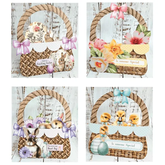 Craft Buddy Easter Baskets Card Papercrafting Kit x 24 Cards Fashion