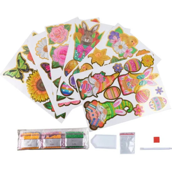 Craft Buddy "Easter Garden" Crystal Art Foiled Edged Stickers Hot
