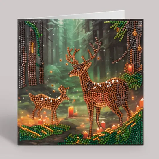 Craft Buddy "Enchanted Forest" Crystal Art Card 18x18cm Clearance