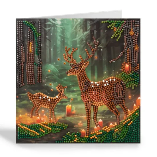 Craft Buddy "Enchanted Forest" Crystal Art Card 18x18cm Clearance
