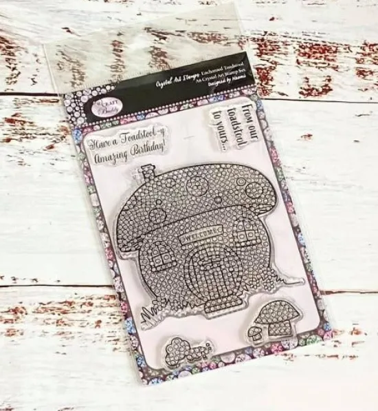 Craft Buddy "Enchanted Toadstool" Crystal Art A6 Stamp set Fashion