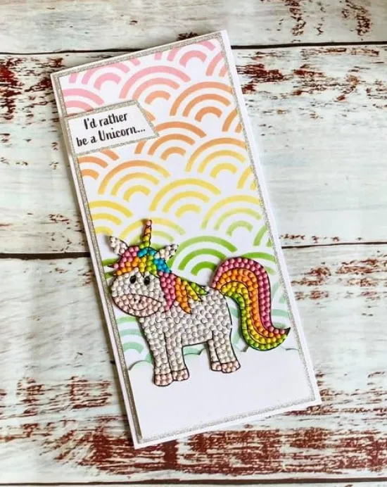 Craft Buddy "Enchanted Unicorn" Crystal Art A6 Stamp set Hot