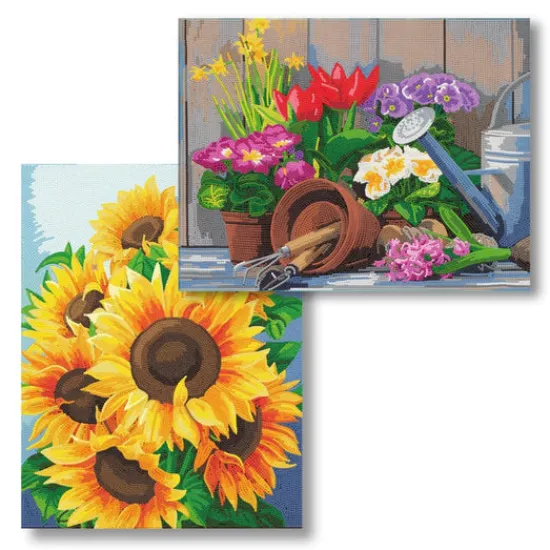Craft Buddy "Everyday Set" Crystal Art Canvas Kit 35cmx45cm Set of 2 Sale