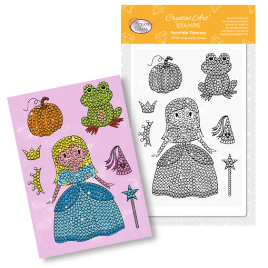 Craft Buddy "Fairytale Princess" Crystal Art A6 Stamp Set Hot