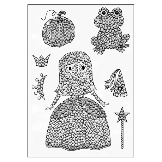 Craft Buddy "Fairytale Princess" Crystal Art A6 Stamp Set Hot