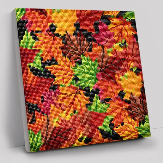 Craft Buddy "Falling Leaves" Crystal Art Canvas Kit 30x30cm Sale