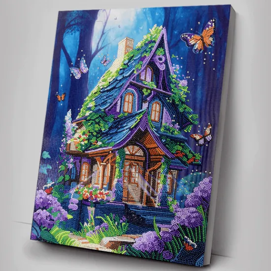 Craft Buddy “Fantasy House” Crystal Art Canvas Kit 35x45 Hot