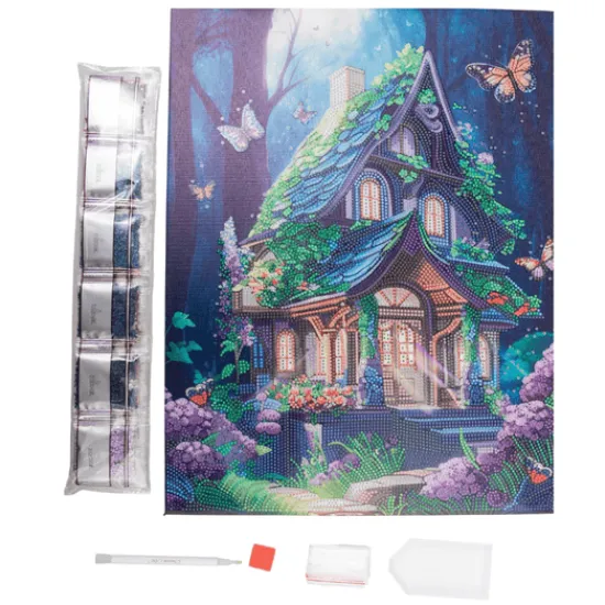 Craft Buddy “Fantasy House” Crystal Art Canvas Kit 35x45 Hot