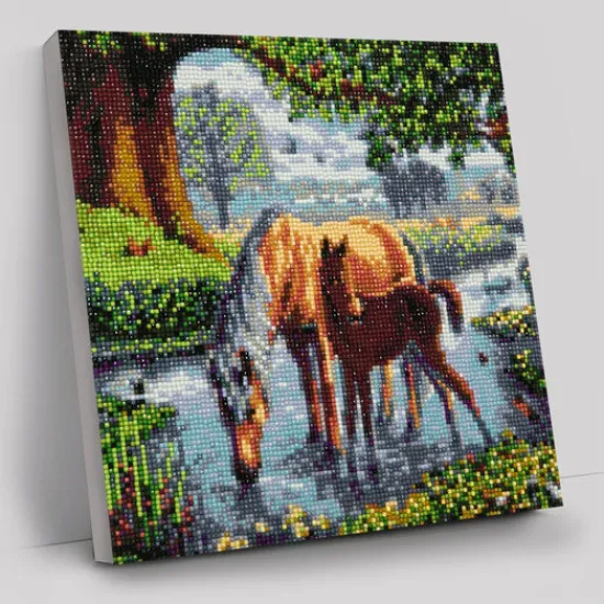 Craft Buddy "Fell Ponies" Crystal Art Canvas Kit 30x30cm Online