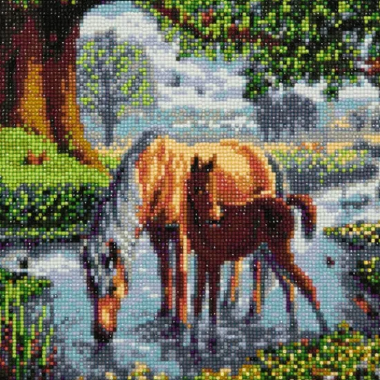 Craft Buddy "Fell Ponies" Crystal Art Canvas Kit 30x30cm Online