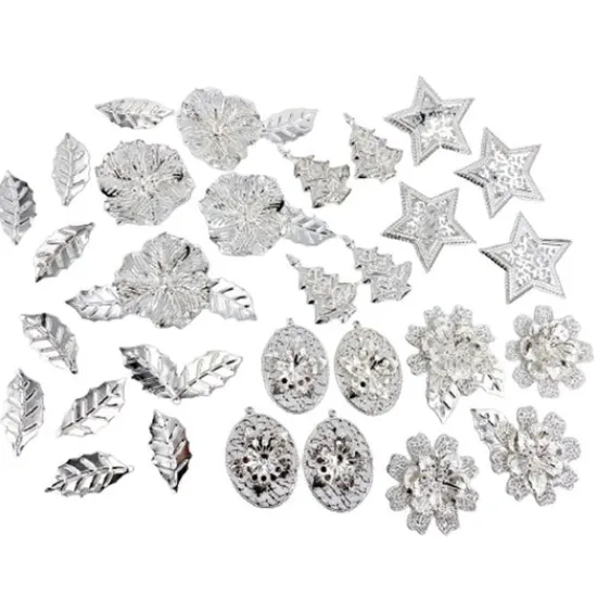 Craft Buddy Festive 3D Metal Embellishments x40 Outlet