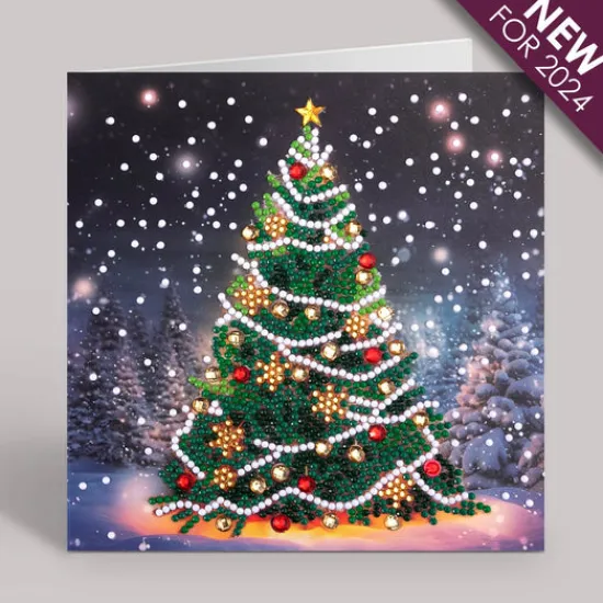 Craft Buddy "Festive Fir" Crystal Art Card 18x18cm New