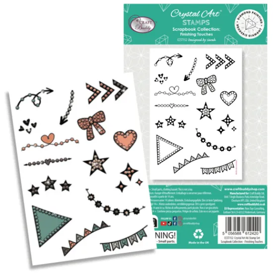 Craft Buddy Finishing Touches Crystal Art A6 Scrapbook Stamp Set Best