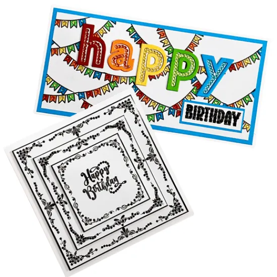 Craft Buddy Finishing Touches Crystal Art A6 Scrapbook Stamp Set Best