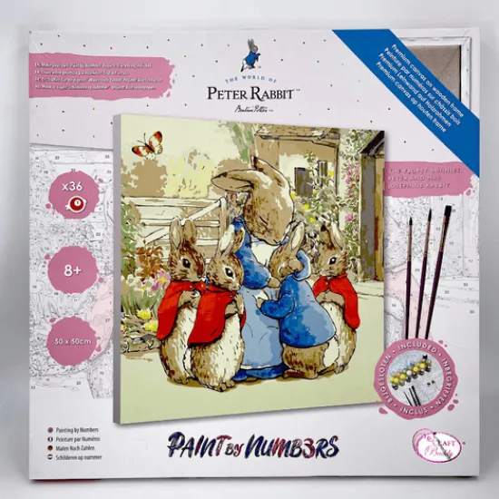 Craft Buddy "Flopsy Bunnies Josephine Rabbit" Paint By Numb3rs Canvas Kit 50x50cm Online