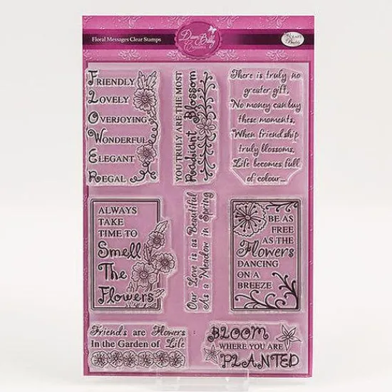 Craft Buddy Floral Messages A5 Stamp Set Online