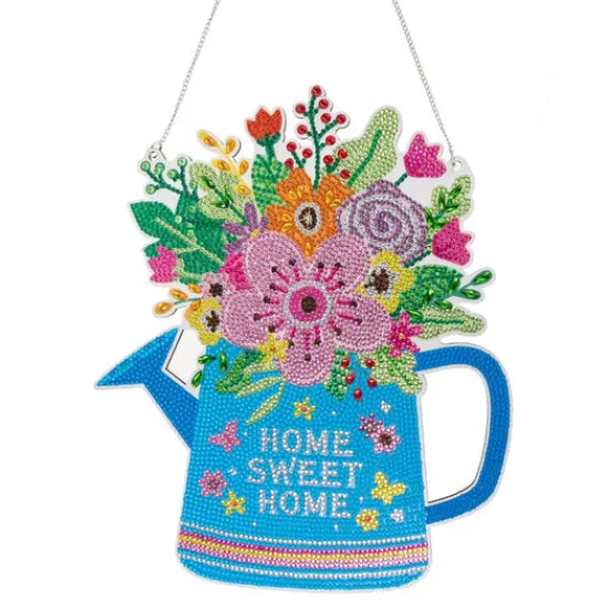 Craft Buddy "Floral Watercan" Crystal Art Hanging Wooden Decoration Kit Online